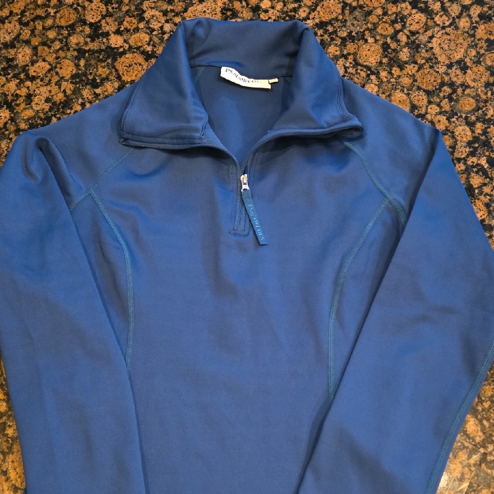Teal PSOS Annie Quarter-Zip Sweater
